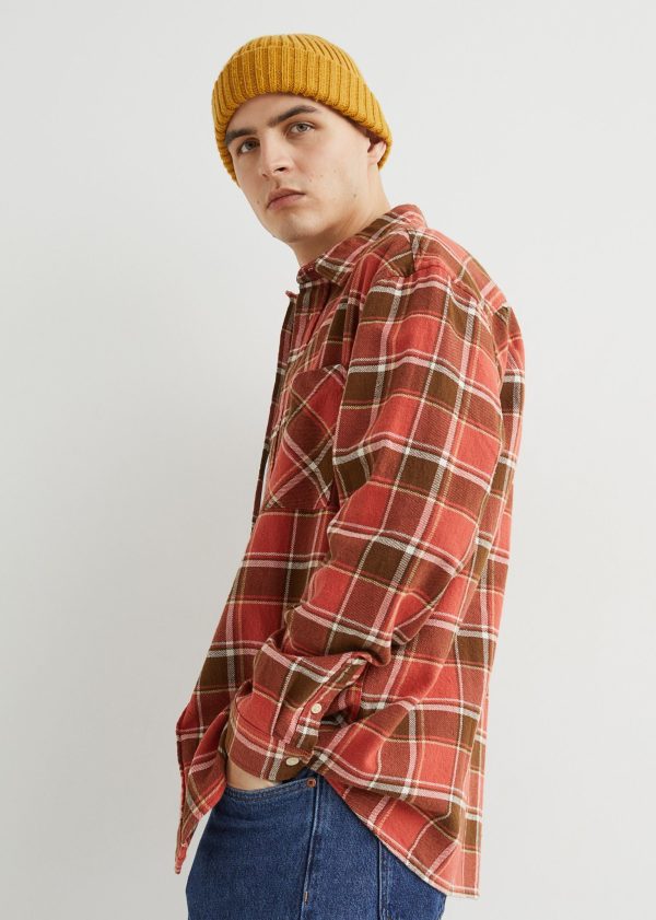 Crimson Charm Slim Fit Shirt
